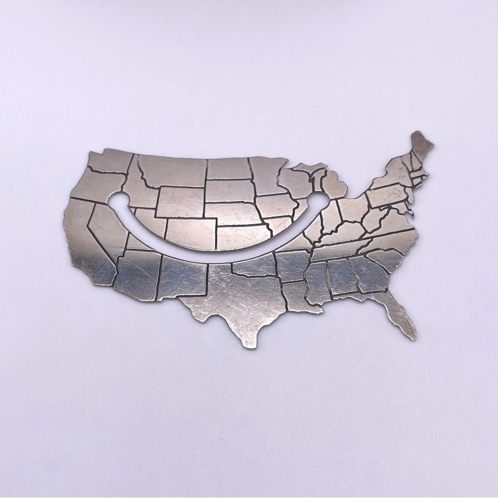 Tiffany & Co Sterling Silver US Map Bookmark